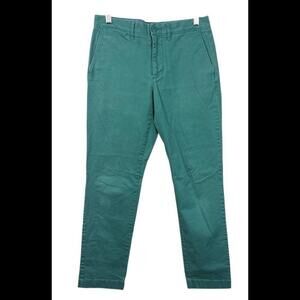 J.Crew 770 Straight Pants Mens 29x30 Green‎ Straight Chino EUC